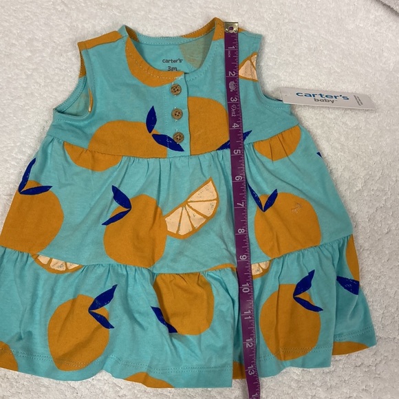 Nwt carters 3m orange sun dress and diaper cover set 100% cotton - Picture 4 of 10